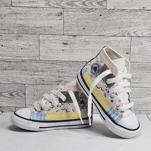 Converse Kids' High Top Sneakers in Pastel Floral Size 7